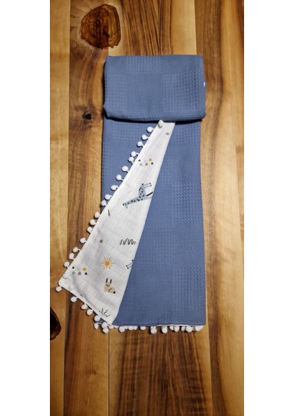 Müslin Pike Battaniye Pamuk 100X80 Ölçülerinde Bebek Battaniyesi