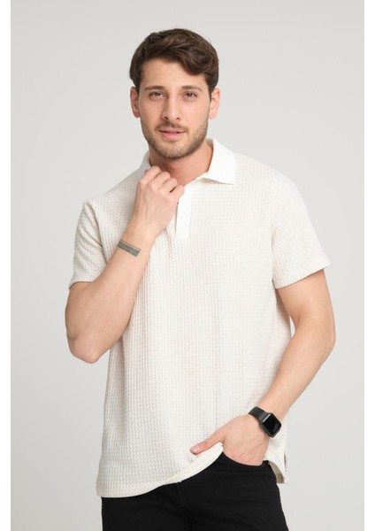 Waffle Desenli Polo Yaka T-Shirt (E24-PLTS00) fiyatları