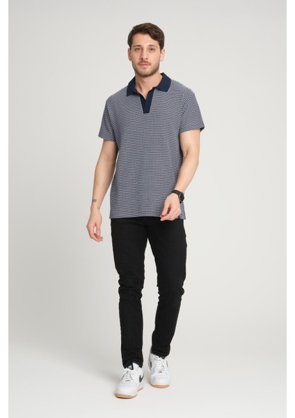 Waffle Desenli Polo Yaka T-Shirt (E24-PLTS00)