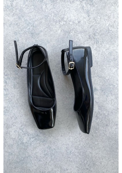 Kadın Moli Babet Ayakkabı - Siyah-Rugan fiyatları