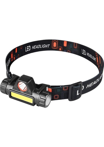 Mir LED Kafa Feneri Mini LED Far USB Şarj Edilebilir Ayarlanabilir Açı Su Geçirmez Hafif Cob Kafa Lambası Dağ Tırmanışı Gece Balıkçılık Iç Dış Mekan Kullanımı Için Cata CT-9120