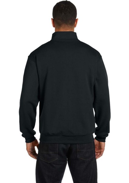 Erkek Dik Yaka Silver Yarım Fermuarlı Sweatshirt fiyatları