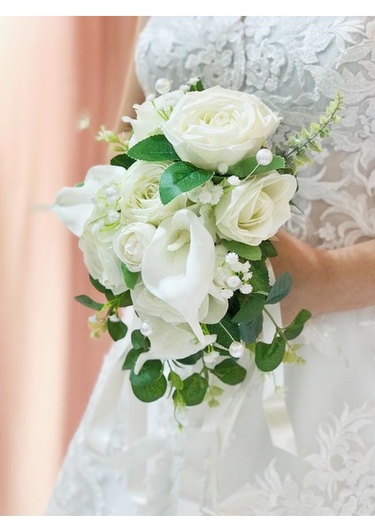 Fulya Gelin Buketi ve Damat Yaka Çiçeği (Gelin, Düğün, Nişan, Kına, El Buketi, Gelin Çiçeği, Damat) fiyatları