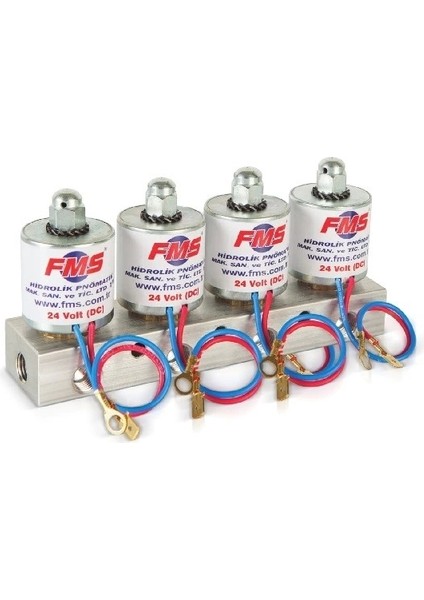 1/4 12V / 24V / 110V / 220V Dörtlü Damper Pnömatik Valf