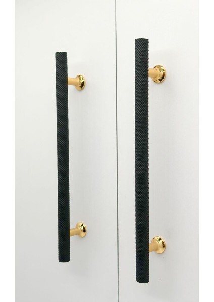 Mobilya Dolap Kulpu Mutfak Çekmece Kulpu Çizgili Dal Siyah Gold 160 mm ( 16 cm ) 10 Adet