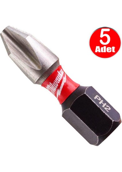 Bits Yıldız Uç Vidalama Matkap Ucu Ph2 x 25MM -5 Adet
