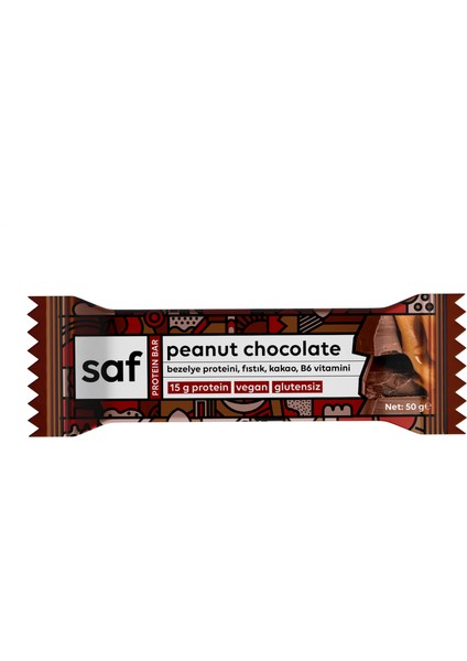 Saf Nutrition Peanut Chocolate Hıgh Proteın Bar 50GRX12