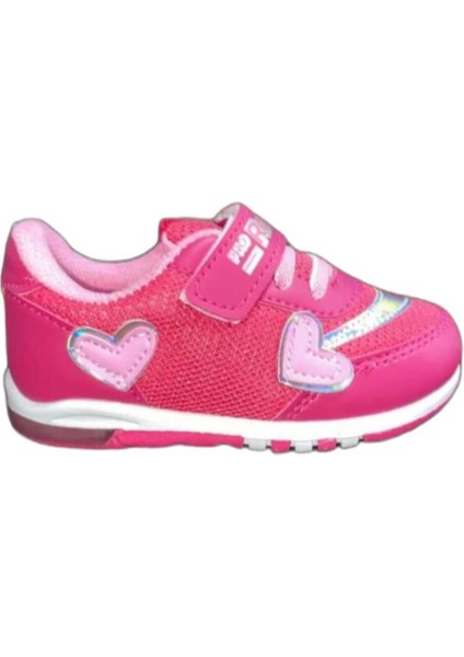 Işıklı Kids Sneaker Esnek Rahat Çocuk Spor Ayakkabı Tam Kalıp Günlük Ayakkabı Fuşya