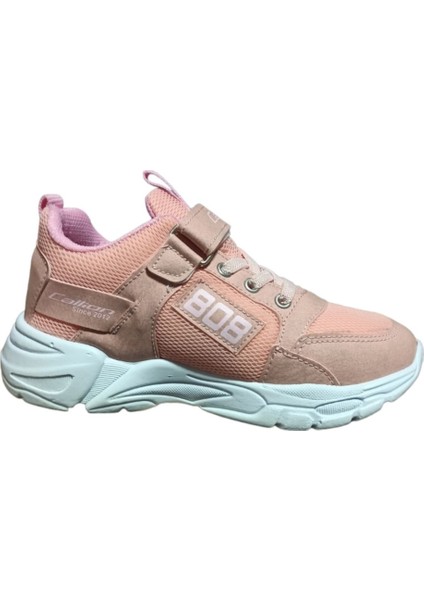 Kids Sneaker Esnek Rahat Kalıp Kız Çocuk Spor Ayakkabı Tam Kalıp Günlük Ayakkabı Pudra