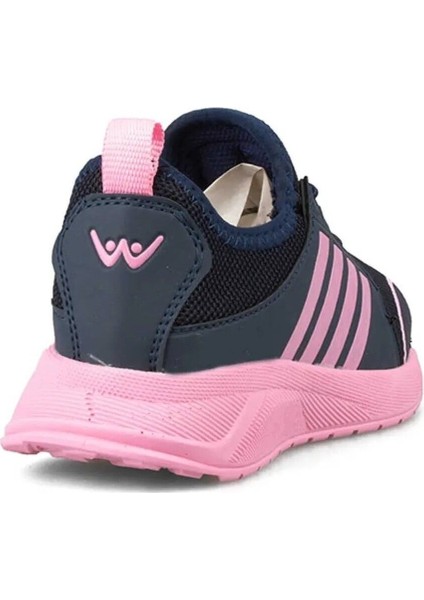 Kids Sneaker Bağcıksız Aqua Ultra Hafif Ortopedik Unisex Spor Ayakkabı Lacivert Pembe