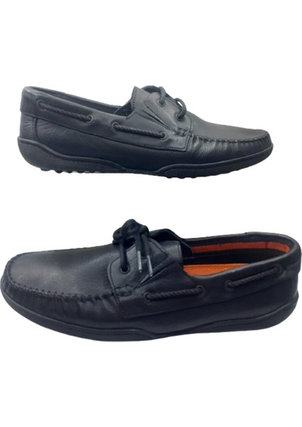 Rekirs Erkek Siyah Bağcıklı Loafer Ayakkabı Re097-10