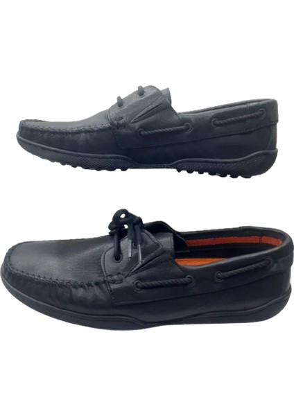 Rekirs Erkek Siyah Bağcıklı Loafer Ayakkabı Re097-10