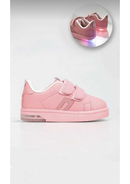 Unisex Sneaker Esnek Rahat Kalıp Çocuk Spor Ayakkabı Tam Kalıp Ortopedik Günlük Ayakkabı Pembe