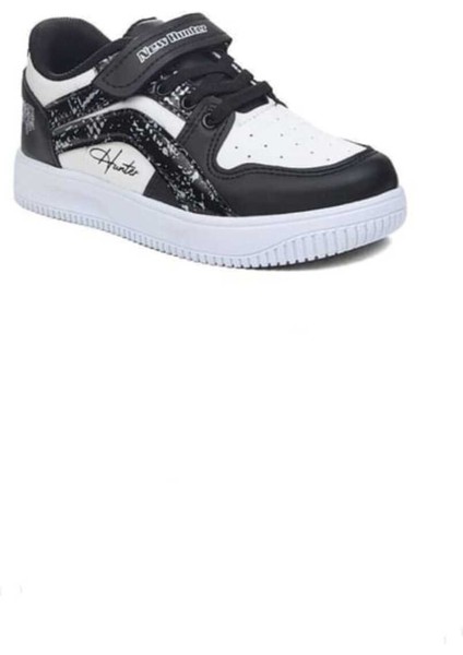 Siyah Beyaz Unisex Kids Sneaker Esnek Rahat Kalıp Çocuk Spor Ayakkabı Günlük Ayakkabı New Hunter fiyatları