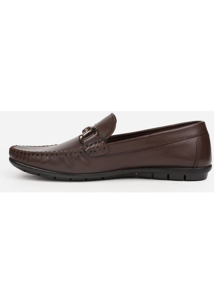 90146 Kahverengi Erkek Loafer Günlük Deri Ayakkabı