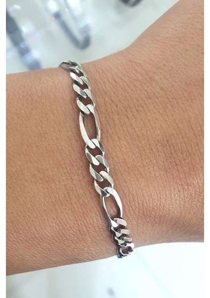 925AYAR Gümüş Figürlü Erkek Zincir Bileklik fiyatları
