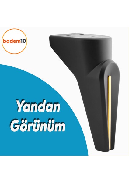 Nota Lüks Mobilya Kanepe Sehpa Tv Ünitesi Koltuk Ayağı Baza Ayakları Siyah Sarı Altın 16 cm modelleri