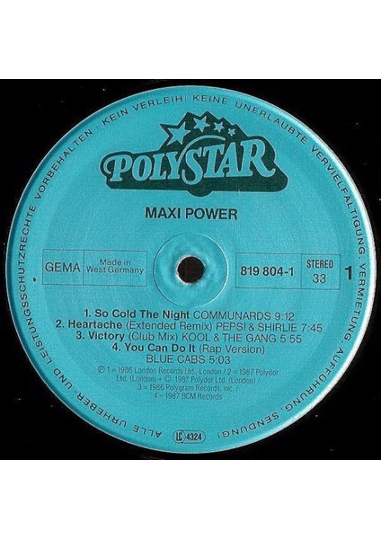 Maxi Power - Hot News From L.a. Disco Pop 2xlp Tarz Plak Alithestereo