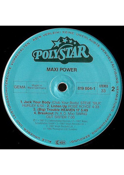 Maxi Power - Hot News From L.a. Disco Pop 2xlp Tarz Plak Alithestereo