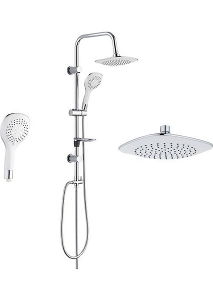 5+1 Fonksiyonlu Duş Robotu Tepe Duş Seti Duş Başlığı Sistemi Seti Yağmurlama Duş Robotu (Lisinya) - 214186-1456