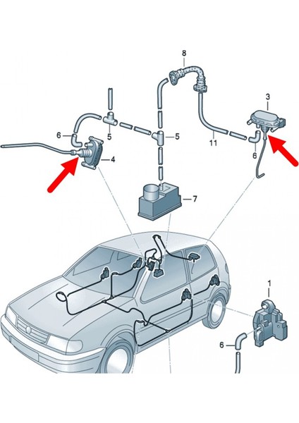 Vw Polo Hb 2000-2002 Havalı Merkezi Kilit Pompası Diyaframı 6N0862158