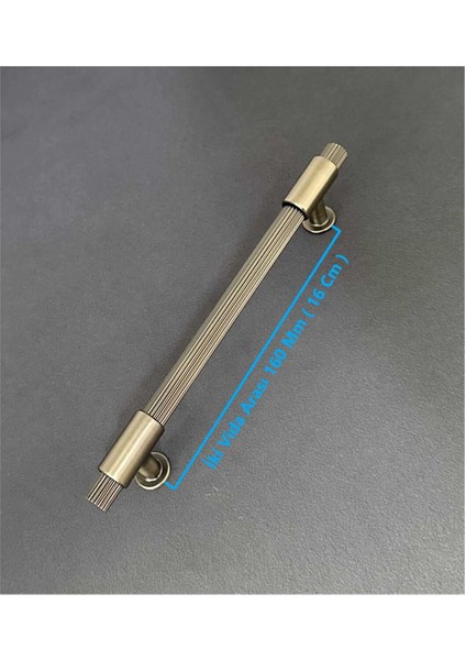 Erva Handles 158 Mat Antik Sarı Mobilya Tv Ünitesi Dolap Mutfak Çekmece Kulpu 160 mm 2 Adet modelleri