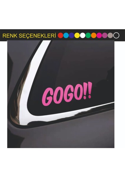 Araç Oto Motor Sticker Gogo Yazısı 22X4 cm