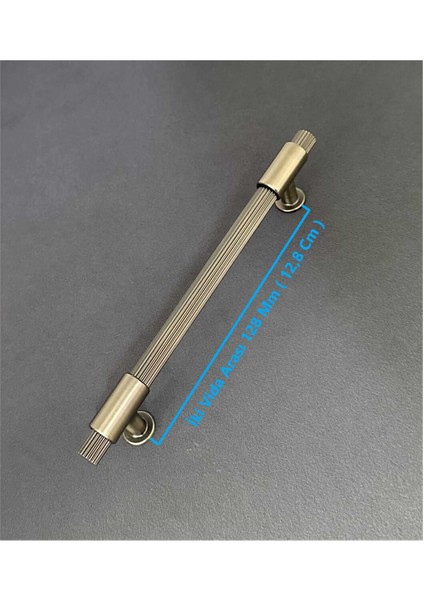 Erva Handles 158 Mat Antik Sarı Mobilya Tv Ünitesi Dolap Mutfak Çekmece Kulpu 128 mm 2 Adet