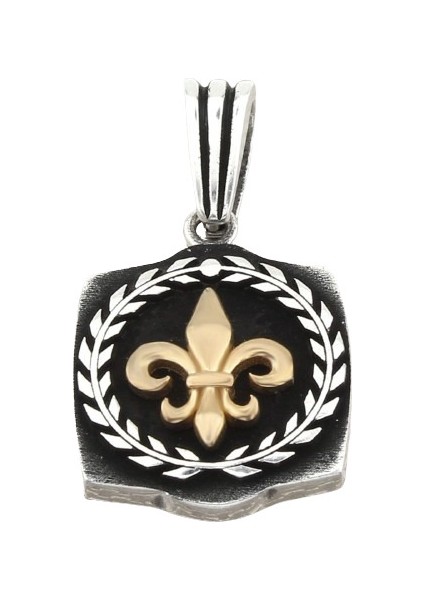 Gümüş 925 Ayar Fleur De Lis Kolye Ucu