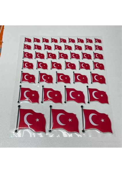 Sticker Seti Türk Bayrağı Tbs