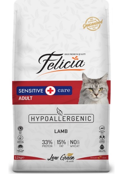 Az Tahıllı Adult Kedi 12KG Yetişkin Kuzu Etli Hypoallergenic Kedi Maması Hipoalerjenik