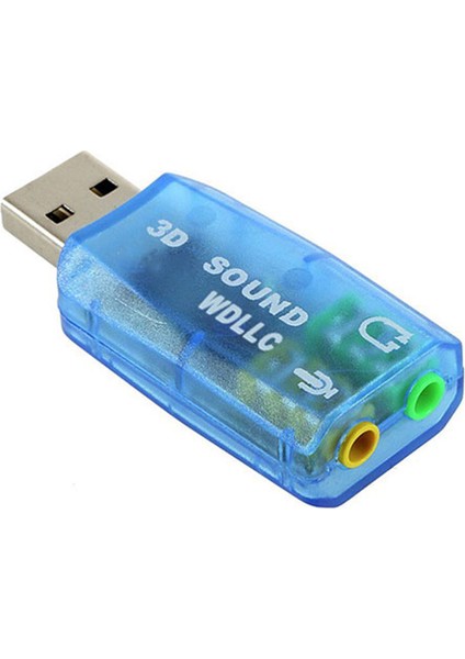 5.1 Kanal USB 2.0 Ses Kartı Channel USB Girişini Kulaklık Mikrofon Girişine Çevirici Dönüştürücü Aparat