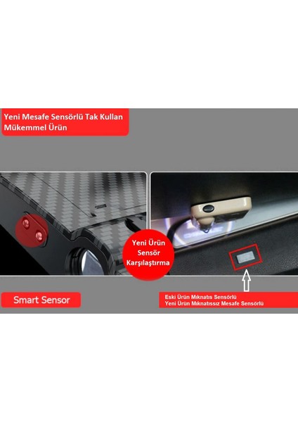 Fiat Uyumlu Pilli Kapı Altı Logo Mesafe ve Karanlık Sensörlü