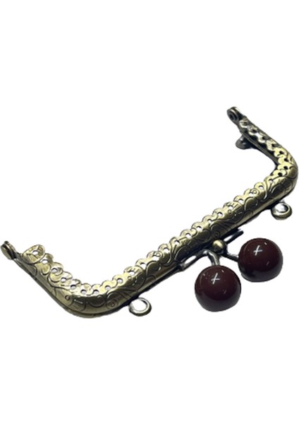 Çanta Sapı Cüzdan Bursu Boncuklu Metal 10,5cm Dikdörtgen CSALT09