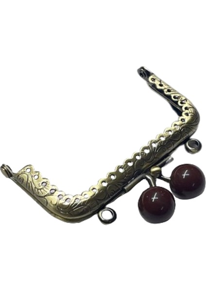 Çanta Sapı Cüzdan Bursu Boncuklu Metal 8,5cm Dikdörtgen CSALT10