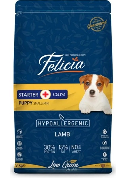 Az Tahıllı Small Mini Puppy 3kg Yavru Kuzulu Hypoallergenic Köpek Maması
