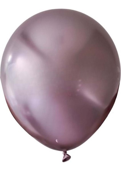 12 inç Gold Pembe renk 10 lu Krom-Mirror-Aynalı Dekorasyon Balonu