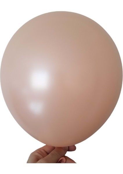 12 inç Ten rengi 10 lu Metalik Dekorasyon Balonu