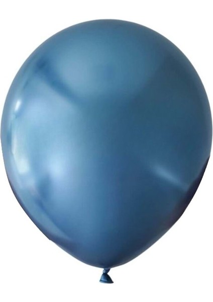 12 inç Mavi renk 10 lu Krom-Mirror-Aynalı Dekorasyon Balonu