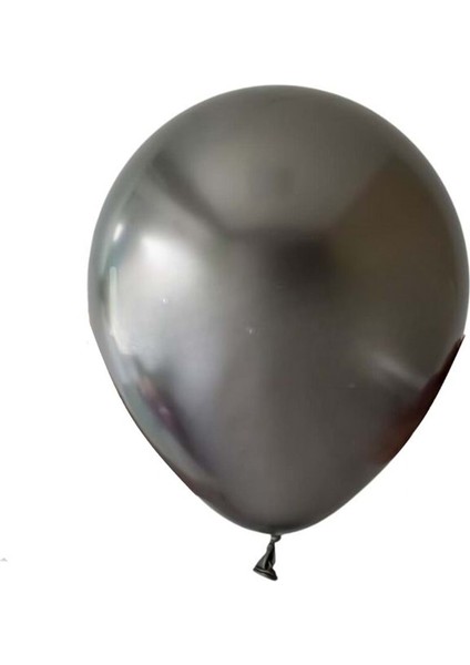 12 inç Uzay Gri renk 25 li Krom-Mirror-Aynalı Dekorasyon Balonu