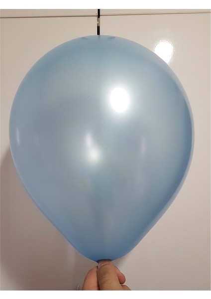 12 inç Açık Mavi renk 10 lu Metalik Dekorasyon Balonu