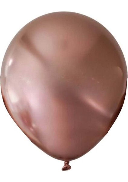 12 inç Rose Gold renk 25 li Krom-Mirror-Aynalı Dekorasyon Balonu