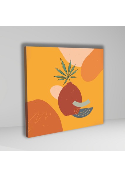 Tekli Kare Kanvas Banyo Tablosu Sarı Renkli Şekiller fiyatları