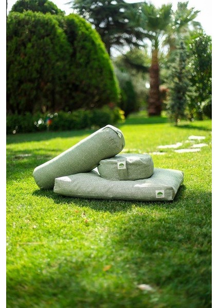 Yuj Om Yoga, Lüks Dayanıklı Organik Pamuk Dolgulu Yeşil Yoga Bolster: Ergonomik Tasarım ve Yıkanabilir Kılıf ile Konforlu Yoga Destek Minderi