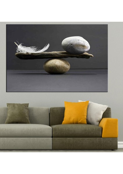 Taş Tüy ve Denge Kanvas Tablo DKMR181