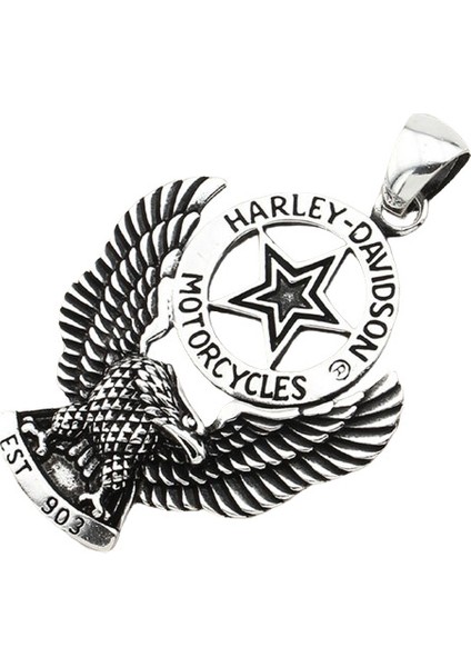 Gümüş 925 Ayar Harley Davıdson Kolye Ucu