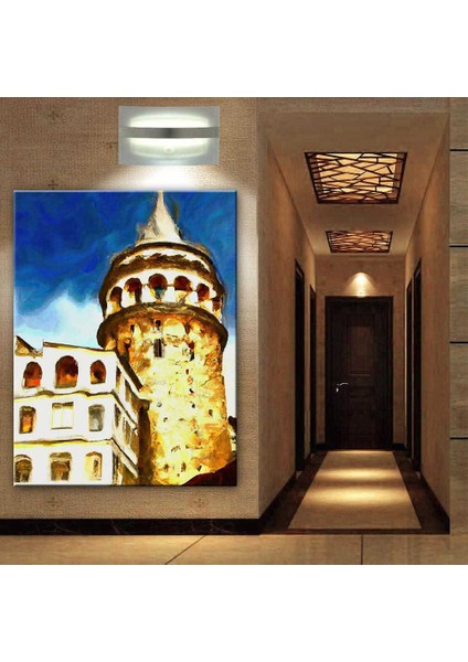 Istanbul Galata Kulesi Yağlı Boya Görünüm Sanatçı Selçuk Özkan DKMR259