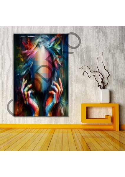 Renkli Yüz Kanvas Tablo DKMR344