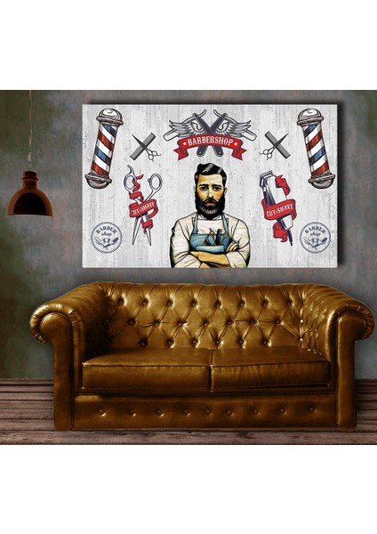 Erkek Berberi Berber Malzemeleri Içeren Kuaför Tablosu DKMR205