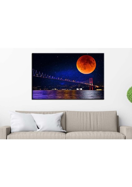 Masal Istanbul Boğaz Köprüsü Masalsı Gece Istanbul Tablosu Dkm-75-1b